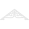 Ekena Millwork Pitch Finley Architectural Grade PVC Gable Pediment, 48"W x 18"H x 1"P (9/12) GPP048X018X100FIN - alternate 2